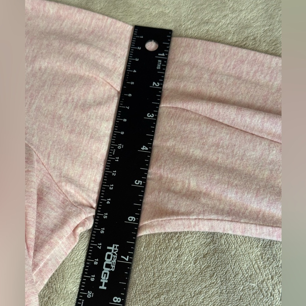 J. Jill Pleated Henley Heathered Pink 100% Cotton Flannel Feel Top Long Sleeve L - Picture 11 of 11